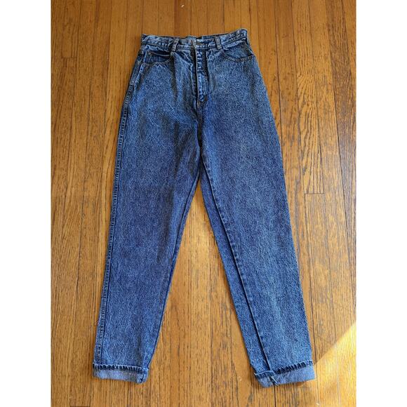 Vintage PS Gitano Jeans Womens 14 Long Blue High Waisted Tapered Acid Wash 90s - Picture 2 of 7